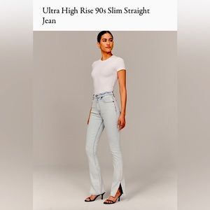 NWT | A&F | SOLD OUT Ultra high rise 90s slim straight jeans with vent |…